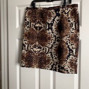 Michael Kors Animal Print Skirt 14